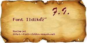Font Ildikó névjegykártya
