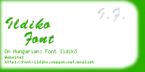 ildiko font business card
