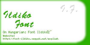 ildiko font business card